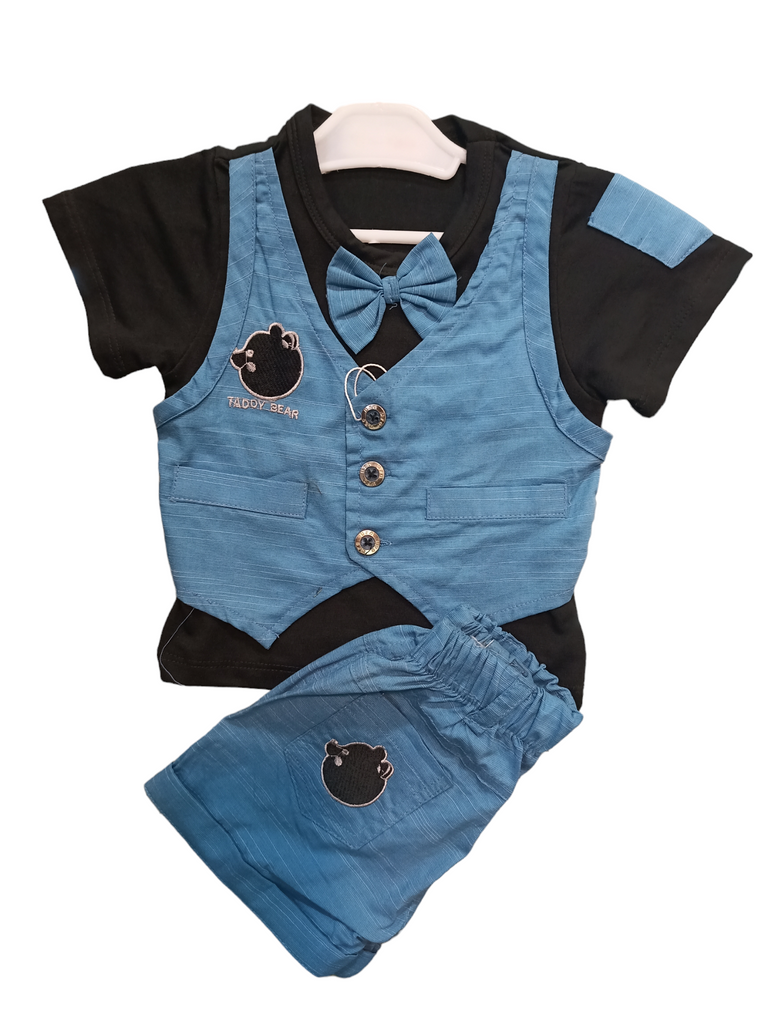 1 Size Blue Colour Dress Summer Season |Half Sleeve | Blended | Kidsshop.PK | #18634