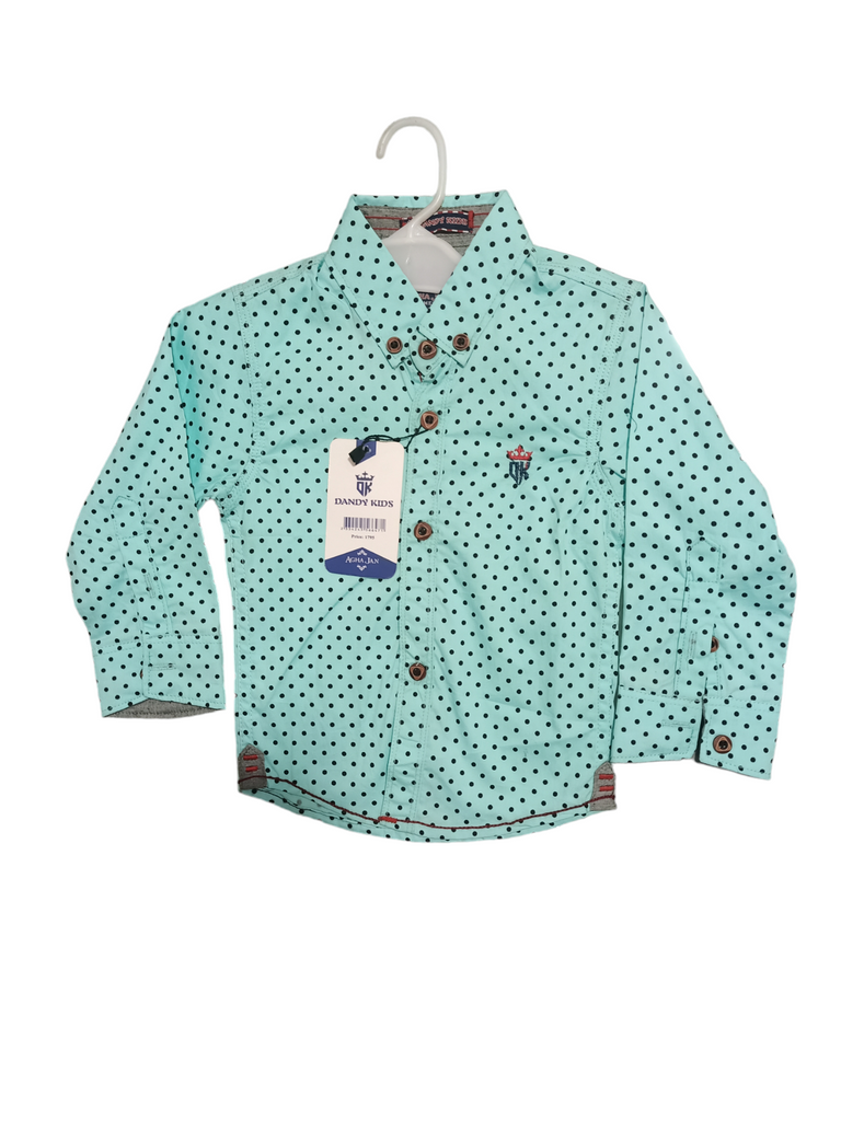 14 Size Blue Colour Shirt Summer Season | Full Sleeve | Cotton | Kidsshop.PK | #19402