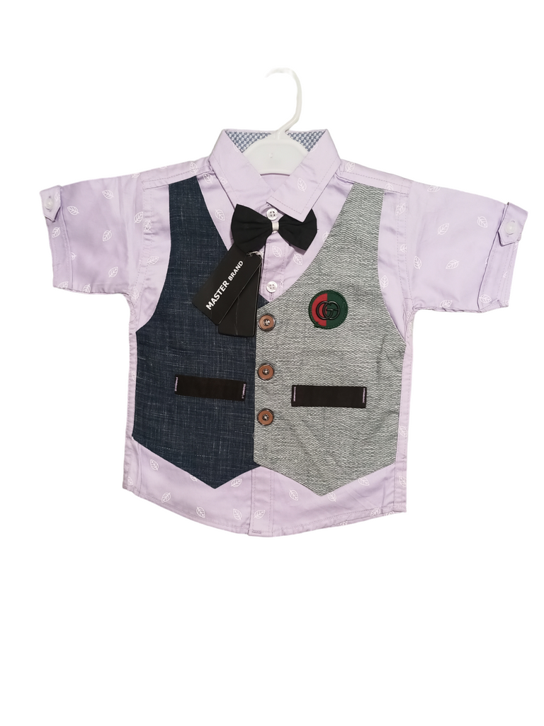 14 Size Purple Colour Shirt Summer Season | Half Sleeve | Cotton | Kidsshop.PK | #18638