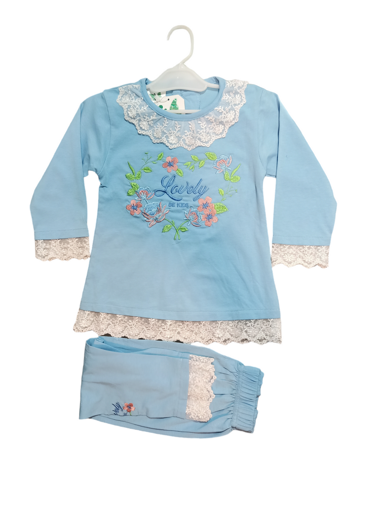 Small Size Blue Colour Dress Summer Season | Full Sleeve | Blended | Kidsshop.PK | #18363