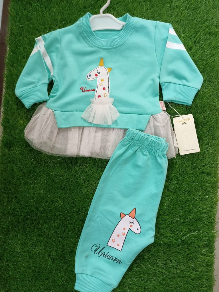 1 Size Light Blue color Dress Mid Season | Full Sleeve | Blended | Kidsshop.PK | #17528