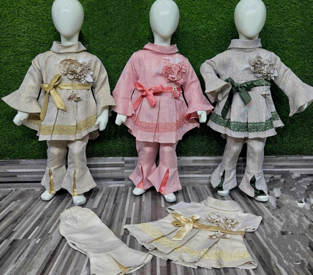 Baby Suit SML Golden Pink Green