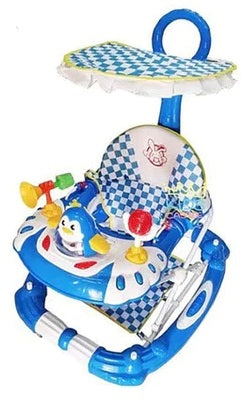 Imported Baby Walker 3 in 1 Color Blue With Music, Rattle And Push Handle #19552